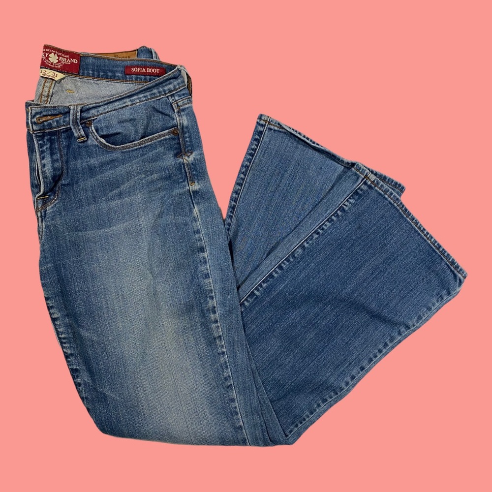 Womens Lucky Brand Sofia Boot Denim Jeans